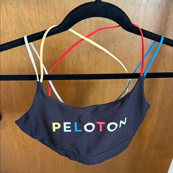 Peloton Black Bra with Multicolor Straps - Picture 1 of 4